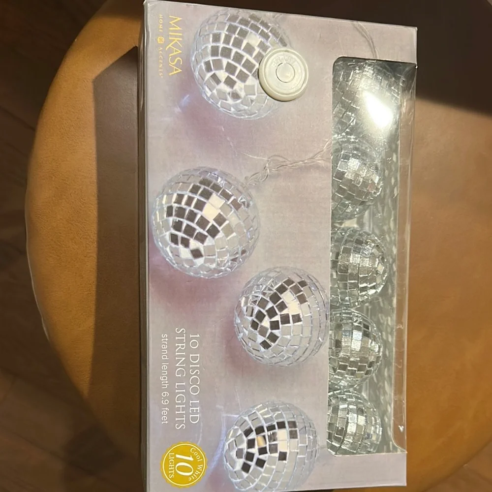 Mikasa Mirrored Disco Ball String Lights - Silver